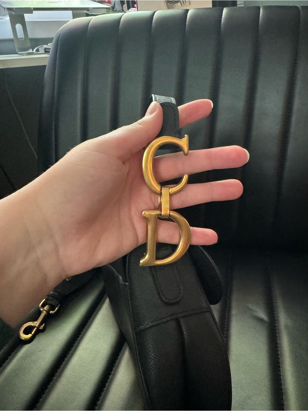 Saddle Bag with Gold 'D' Charm - Picture 4 of 11